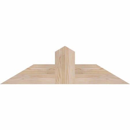 Ekena Millwork Portland Smooth Timber Gable Bracket, Douglas Fir, 36"W x 10"H x 3 1/2"D x 5 1/2"F, 7/12 Pitch GBW036X10X0406POR00SDF